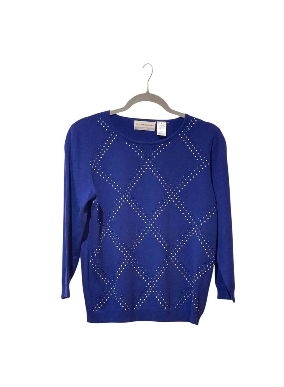 Alfred Dunner Royal Blue Pullover Petite Large